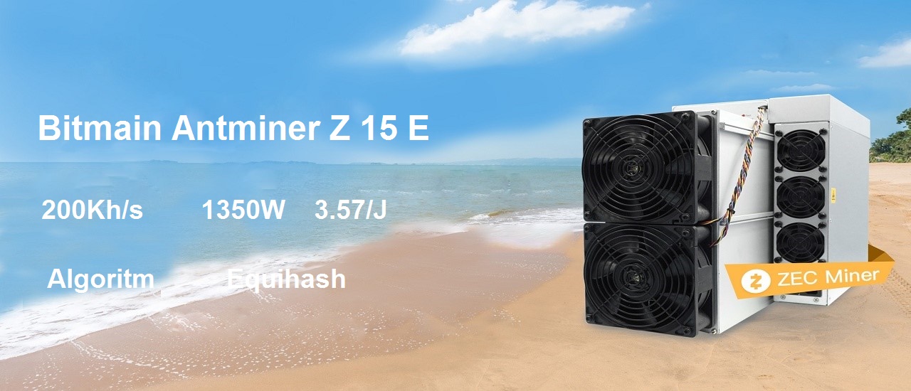 دستگاه ماینر بیتمین مدل Antminer Z15e 200Kh/s خرید ماینر Antminer Z15e | قدرت 200KSol/s با مصرف برق 1350W