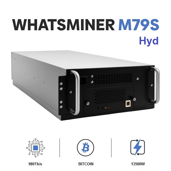 دستگاه ماینر بیت کوین مدل Whatsminer M79s Hyd 980Th/s